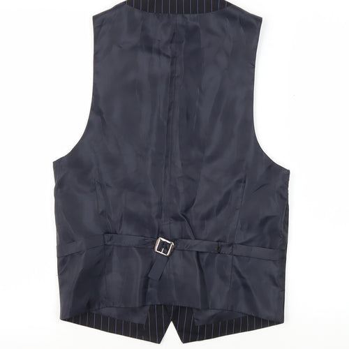 Burton Men's Blue Striped Waistcoat 38R