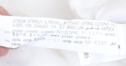 Zara Ivory Women's Belted Sleeveless Suit Jacket Size 12