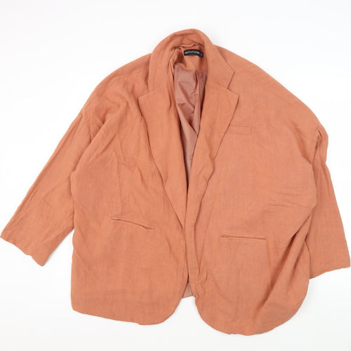 PrettyLittleThing Women's Orange Blazer Size 10
