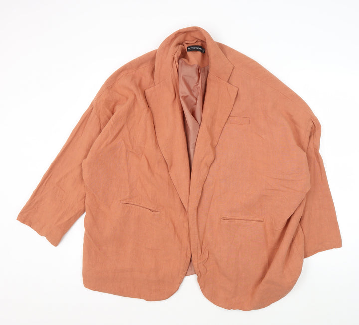 PrettyLittleThing Women's Orange Blazer Size 10