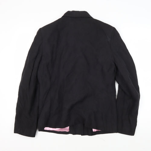 Kaliko Women's Black Silk Linen Blazer Size 12