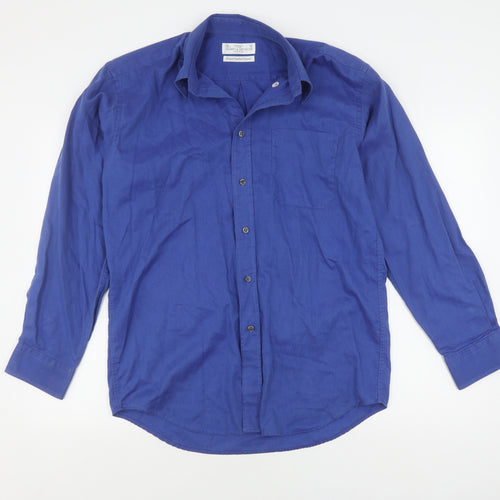 Marks and Spencer Men’s Blue Long Sleeve Shirt, Size 38
