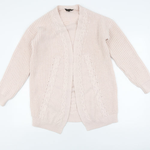 Lipsy Women’s Ivory Cardigan, Size 10, Cable-Knit, New