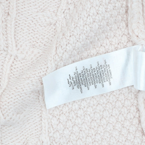 Lipsy Women’s Ivory Cardigan, Size 10, Cable-Knit, New