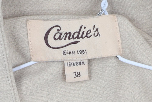 Candie's Men's Beige Regular Fit Mid-Length Pea Coat