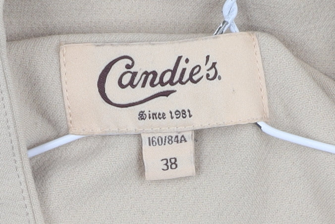 Candie's Men's Beige Regular Fit Mid-Length Pea Coat
