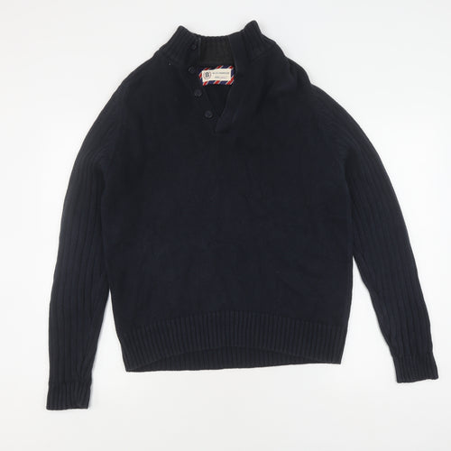 Marks and Spencer Men's Blue Cardigan, Medium, Cotton