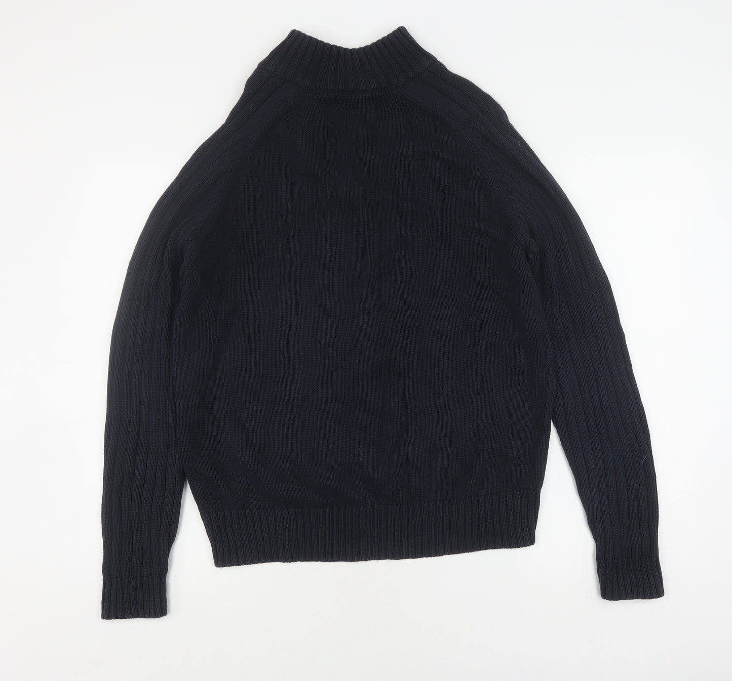 Marks and Spencer Men's Blue Cardigan, Medium, Cotton
