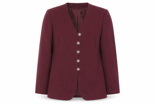 Front view of Debenhams Women's Purple Long Sleeve Five-Button Jacket