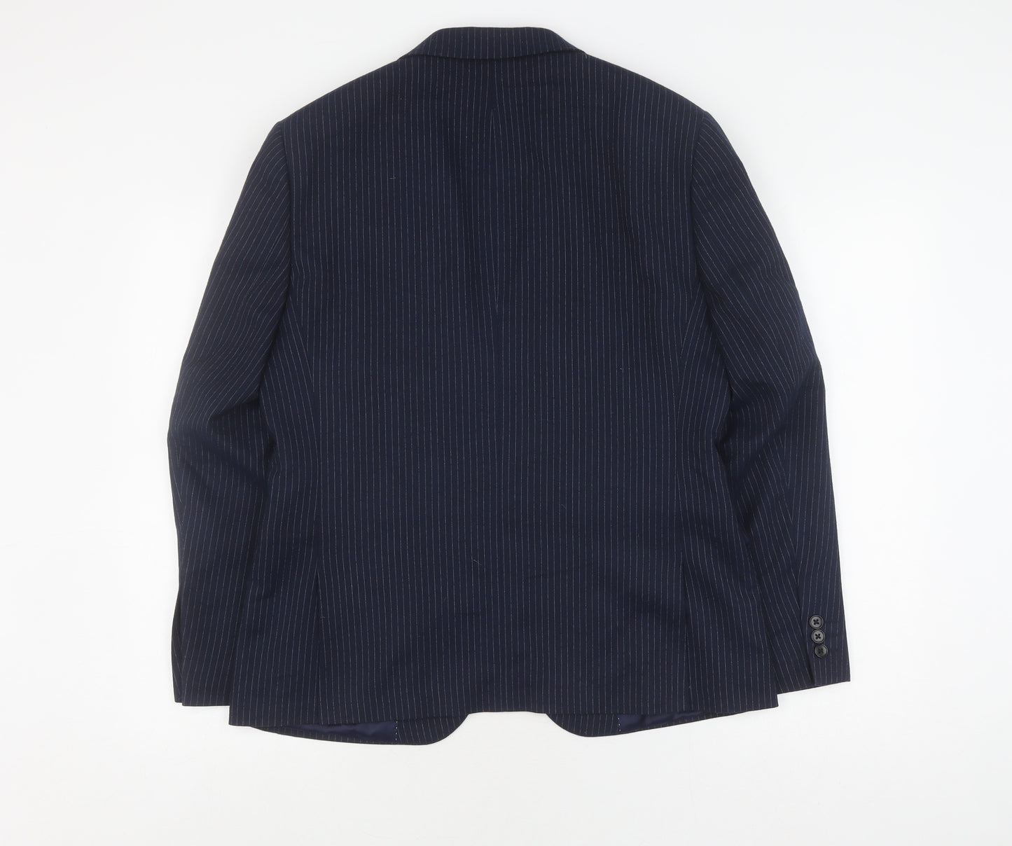 Moss London Men's Blue Pinstripe Suit Jacket 40S