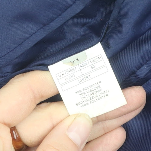 Moss London Men's Blue Pinstripe Suit Jacket 40S