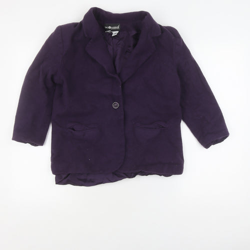 Sag Harbor Women's Purple Wool Blazer, Size 14 Plus Petites