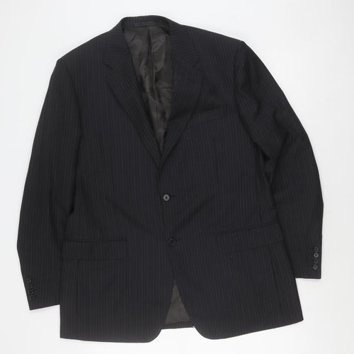 Marks & Spencer Men's Charcoal Stripe Wool Blazer 42R