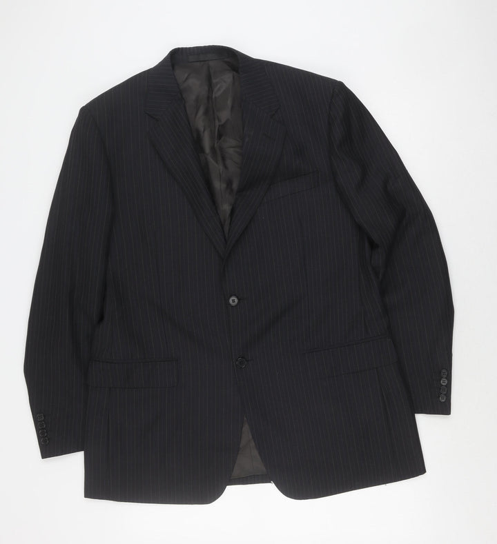Marks & Spencer Men's Charcoal Stripe Wool Blazer 42R