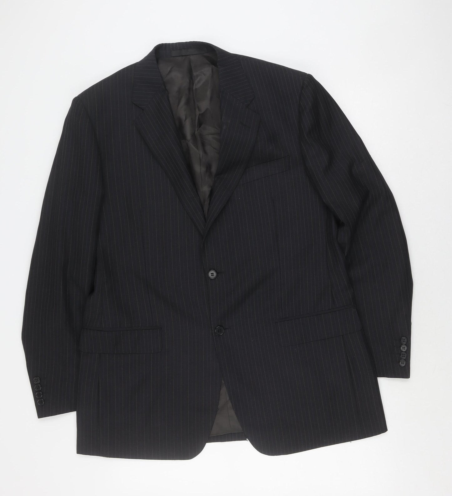 Marks & Spencer Men's Charcoal Stripe Wool Blazer 42R