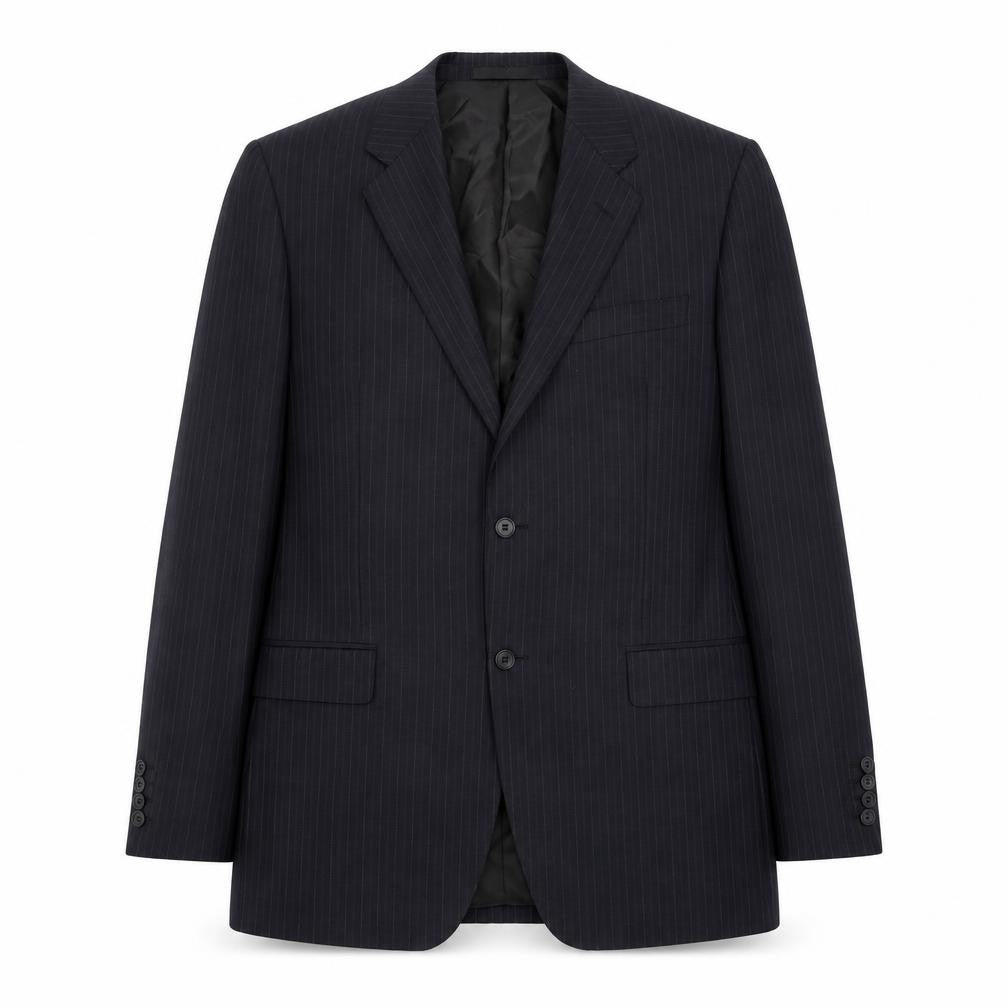 Front view of Marks & Spencer Men's Charcoal Stripe Wool Blazer 42R