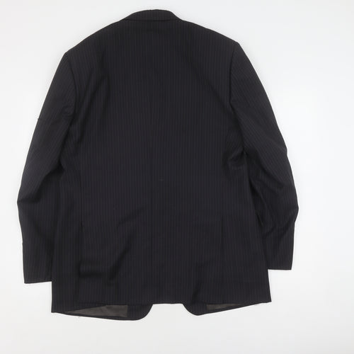 Marks & Spencer Men's Charcoal Stripe Wool Blazer 42R