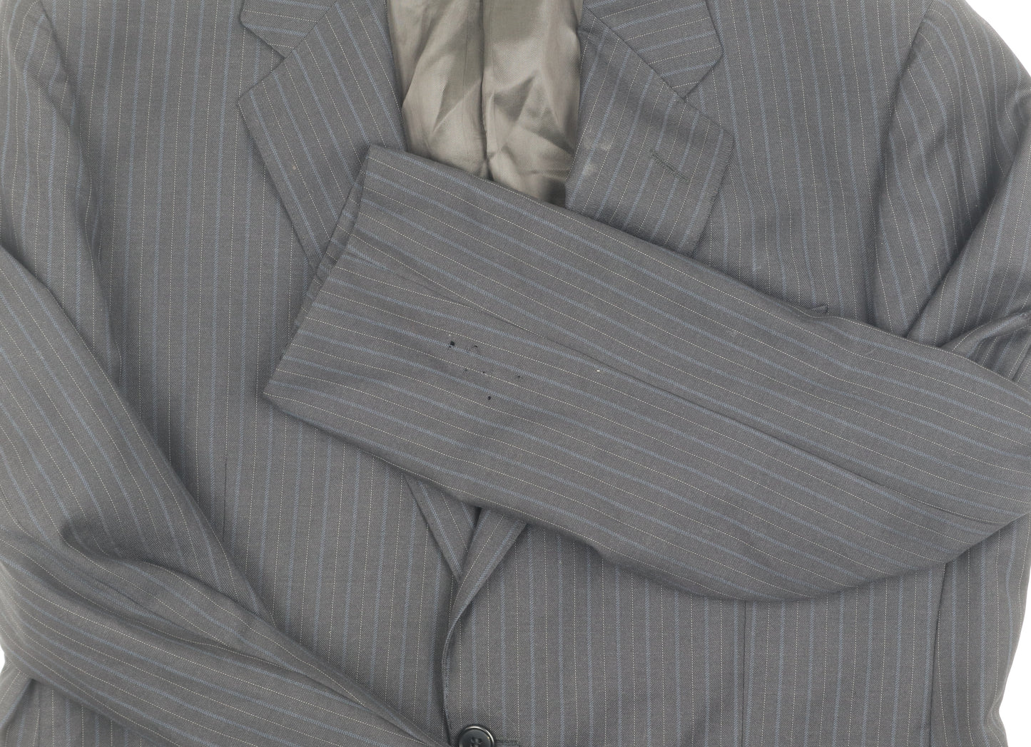 Marks & Spencer Men's Charcoal Stripe Wool Blazer 42R