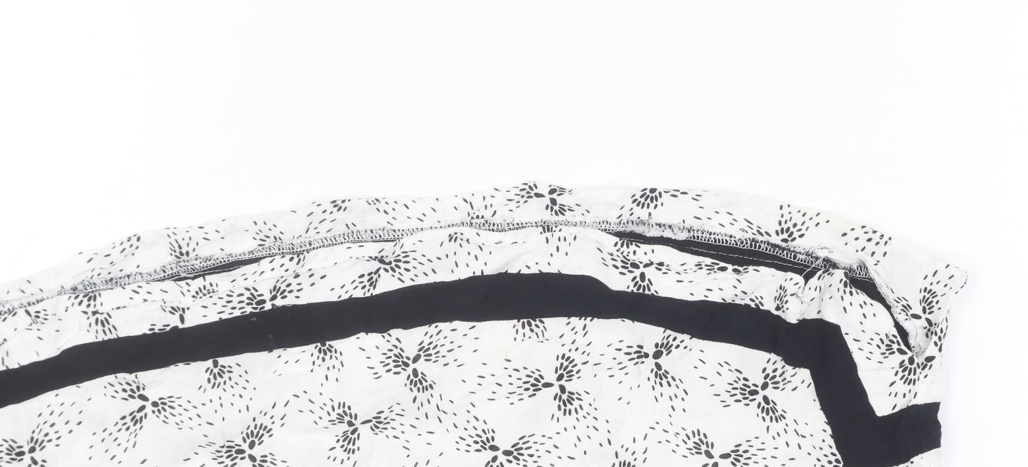 Warehouse Women's White Floral Blouse Size 12