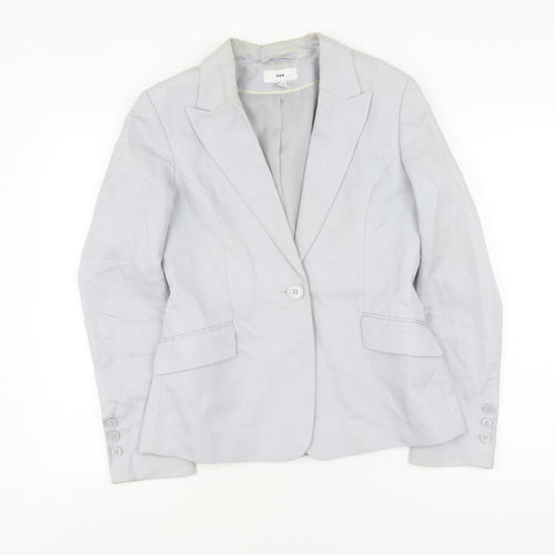 H&M Women's Grey Blazer Size 12 Classic Fit