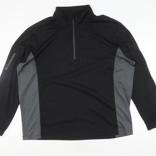 Woodworm Men's Black 2XL Track Jacket, Breathable