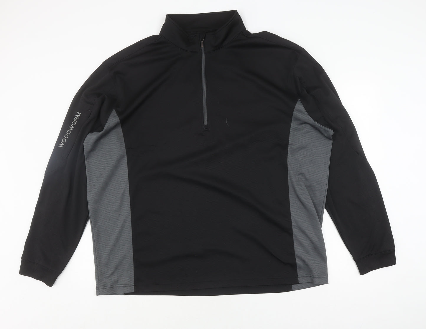 Woodworm Men's Black 2XL Track Jacket, Breathable