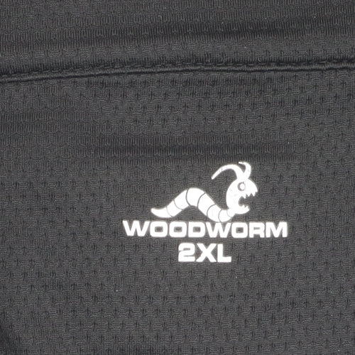 Woodworm Men's Black 2XL Track Jacket, Breathable