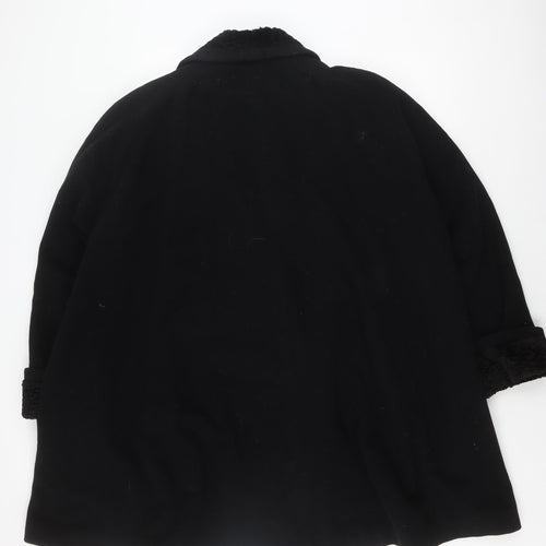 Klass Women's Black Wool Blend Coat Size 14 Winter