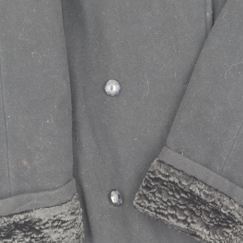 Klass Women's Black Wool Blend Coat Size 14 Winter