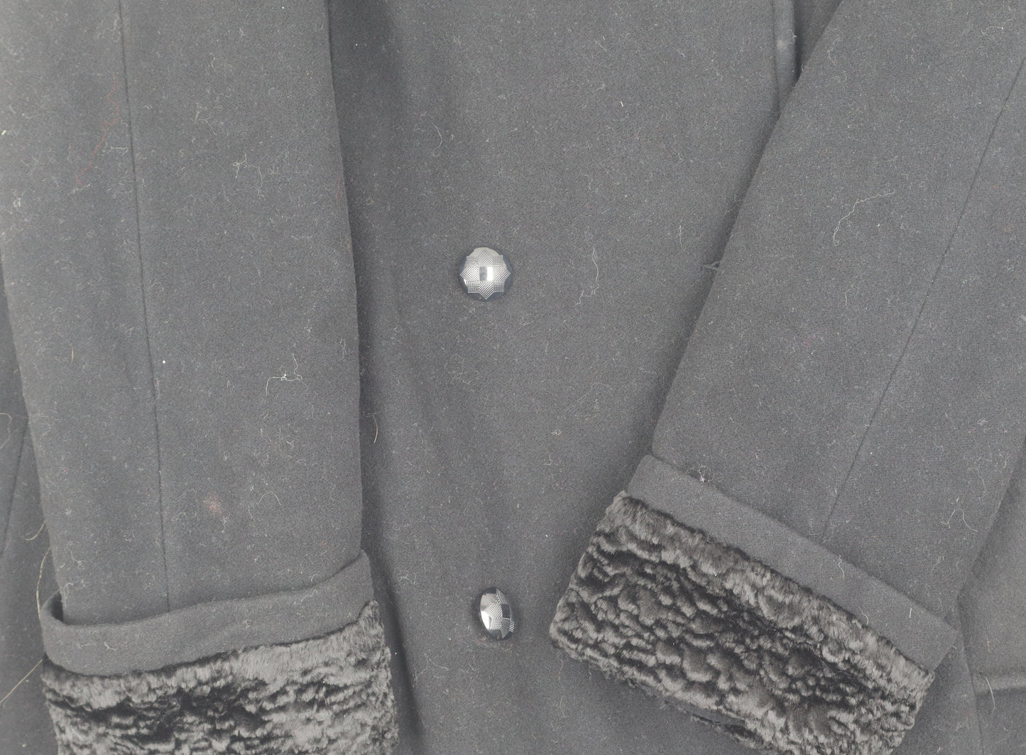 Klass Women's Black Wool Blend Coat Size 14 Winter