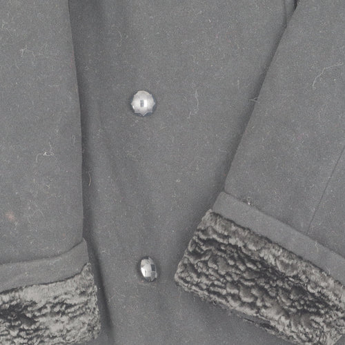 Klass Women's Black Wool Blend Coat Size 14 Winter