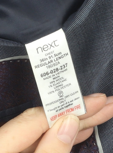 Next Men's Blue Blazer, Size 36R, Formal Wear