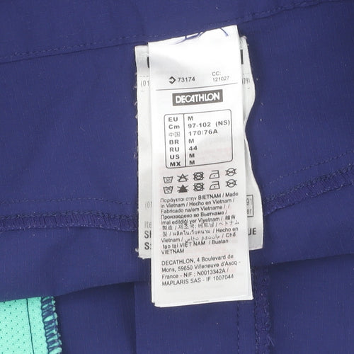 Quechua Blue Hiking Shorts Unisex Size 12 with Pockets