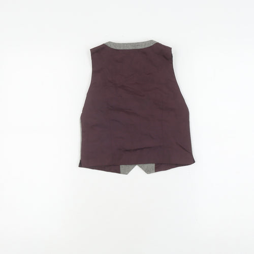 Next Boys Grey Suit Waistcoat 4-5 Years Cotton Blend