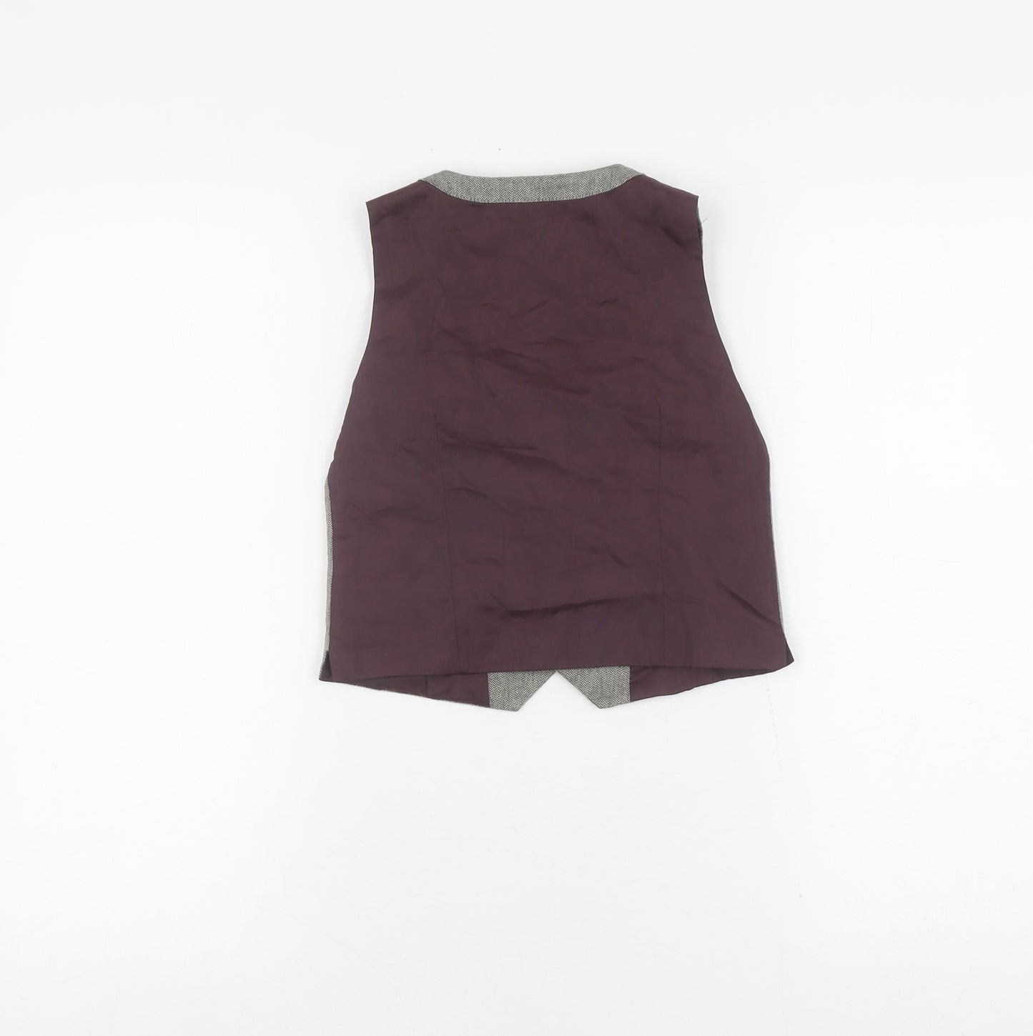 Next Boys Grey Suit Waistcoat 4-5 Years Cotton Blend