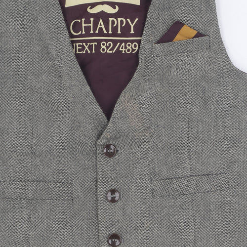 Next Boys Grey Suit Waistcoat 4-5 Years Cotton Blend
