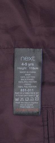 Next Boys Grey Suit Waistcoat 4-5 Years Cotton Blend