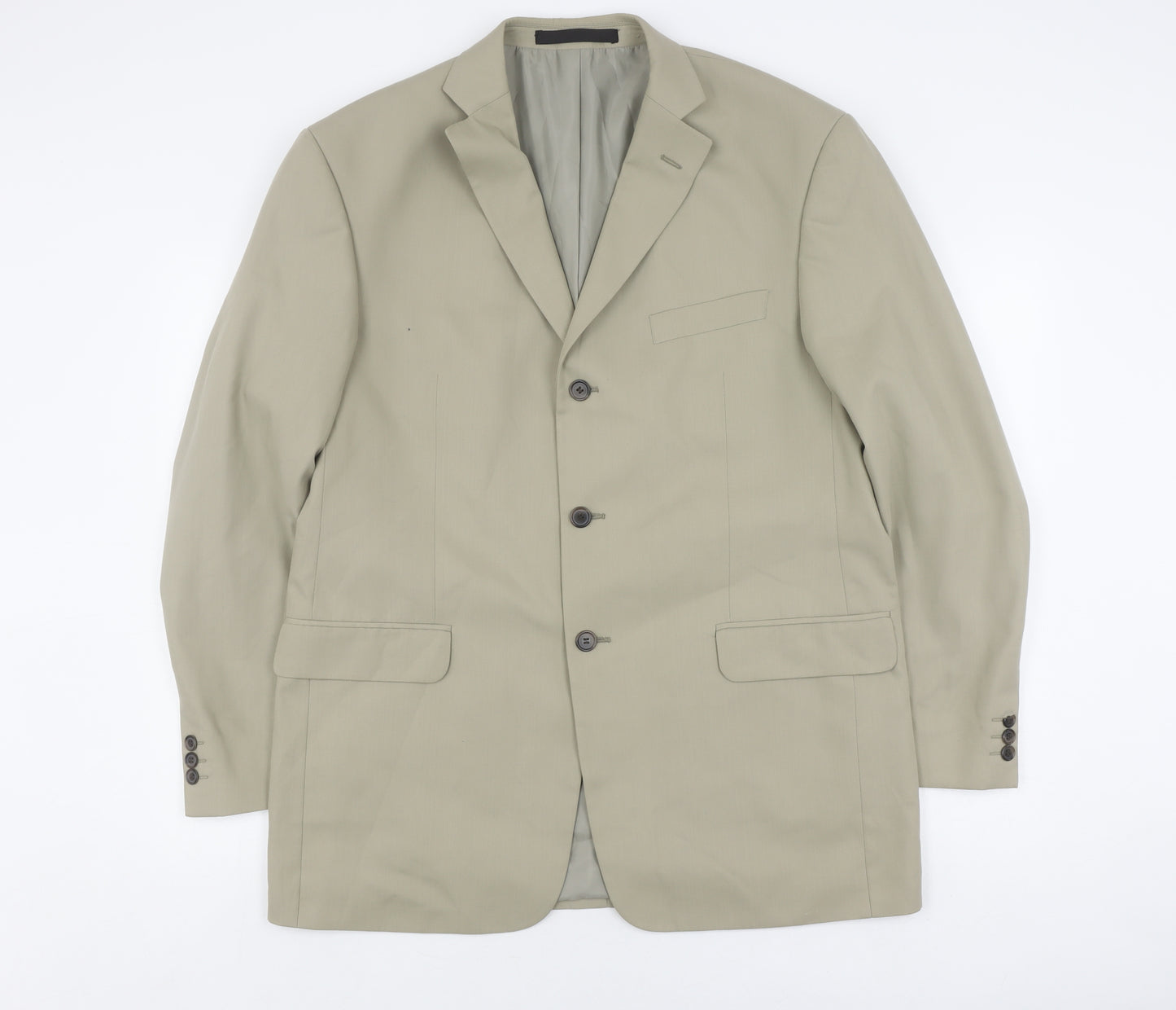 Marks and Spencer Men's Beige Blazer 42R Single-Breasted