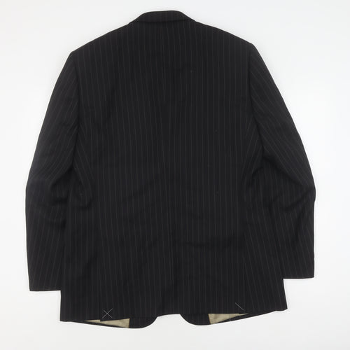 Visconti Uomo Men's Black Striped Blazer 42R