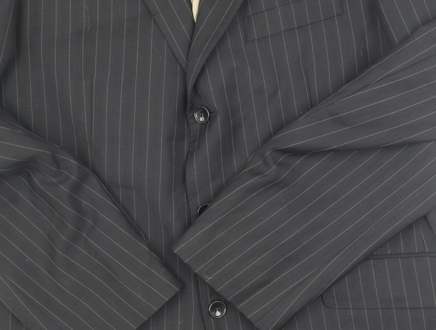 Visconti Uomo Men's Black Striped Blazer 42R