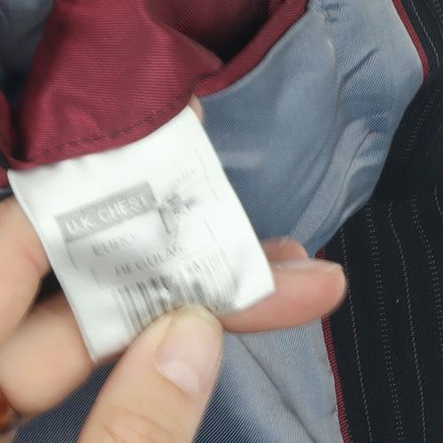 Burton Men's Black Pinstripe Suit Jacket 40R Regular