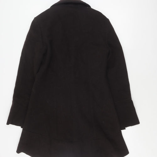 Marks and Spencer Women's Black Wool Coat, Size 10