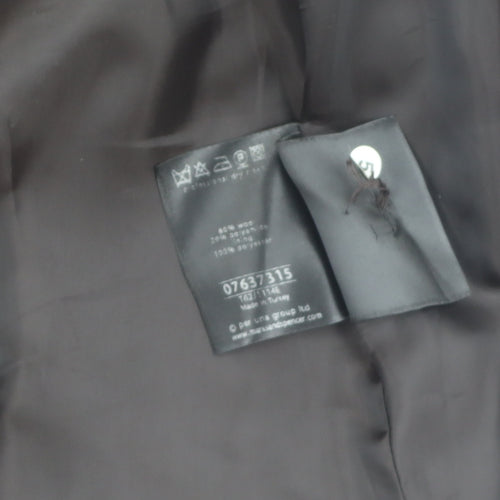 Marks and Spencer Women's Black Wool Coat, Size 10