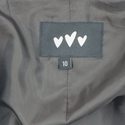 Marks and Spencer Women's Black Wool Coat, Size 10