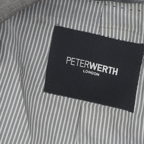 Peter Werth Men’s Grey Long Blazer Jacket Size 40L