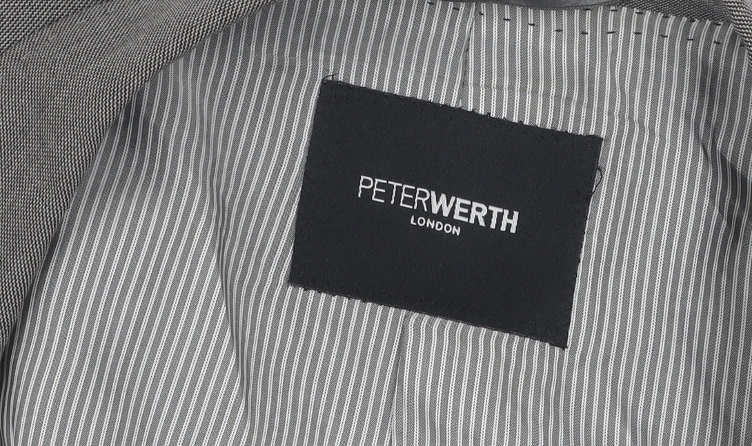 Peter Werth Men’s Grey Long Blazer Jacket Size 40L