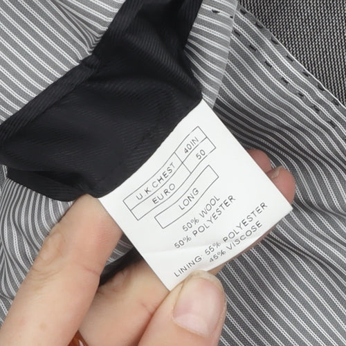 Peter Werth Men’s Grey Long Blazer Jacket Size 40L