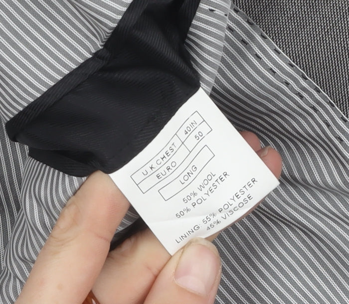 Peter Werth Men’s Grey Long Blazer Jacket Size 40L