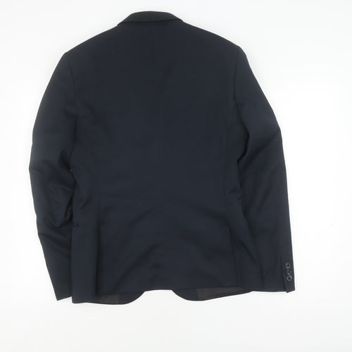 H&M Men's Blue Slim Fit Blazer Jacket 38R Slim
