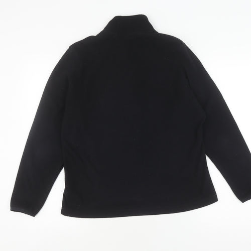 Marks and Spencer Women's Black Fleece Zip Jacket Size 14